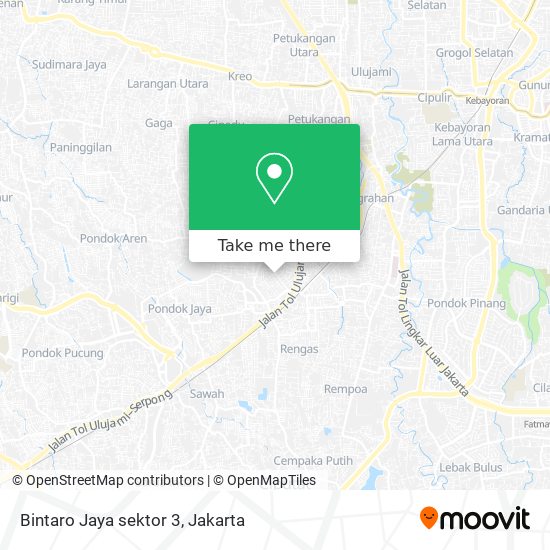 Bintaro Jaya sektor 3 map