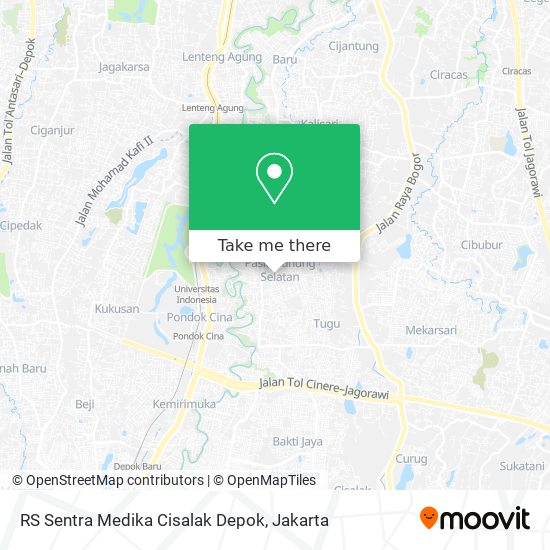 RS Sentra Medika Cisalak Depok map