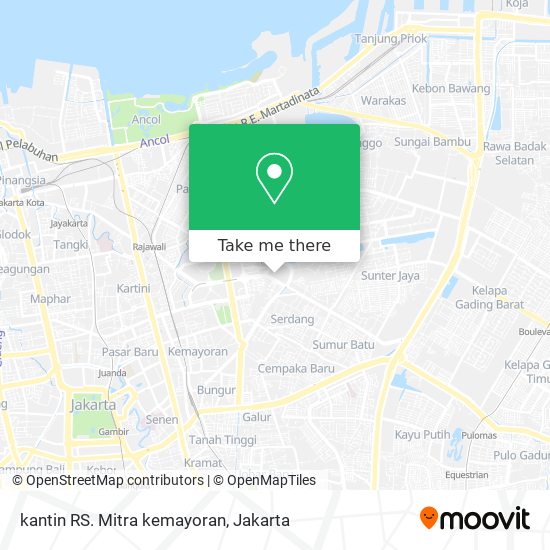 kantin RS. Mitra kemayoran map
