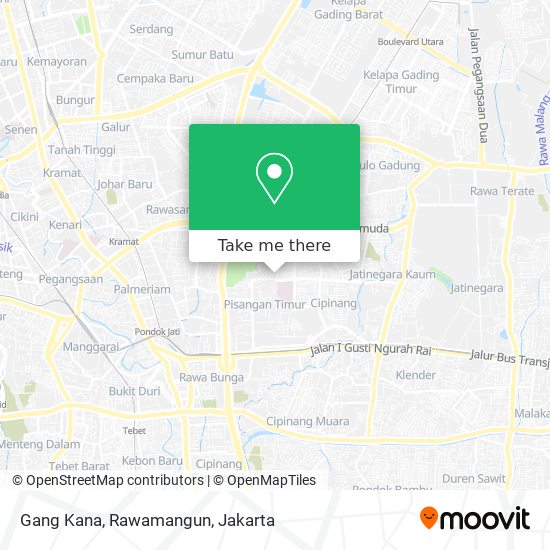 Gang Kana, Rawamangun map