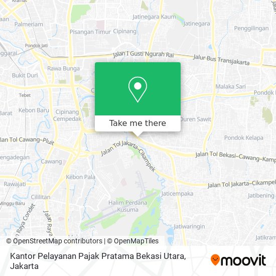 Kantor Pelayanan Pajak Pratama Bekasi Utara map