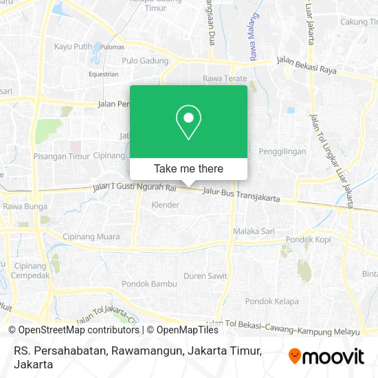 RS. Persahabatan, Rawamangun, Jakarta Timur map