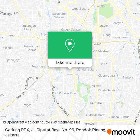 Gedung RPX, Jl. Ciputat Raya No. 99, Pondok Pinang map