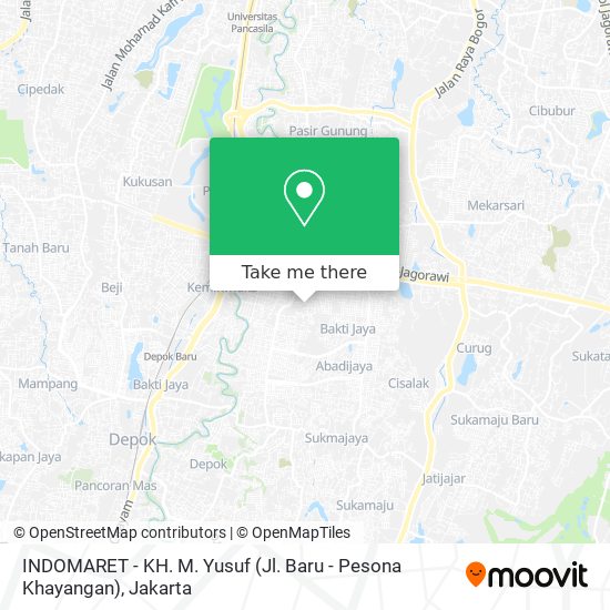 INDOMARET - KH. M. Yusuf (Jl. Baru - Pesona Khayangan) map