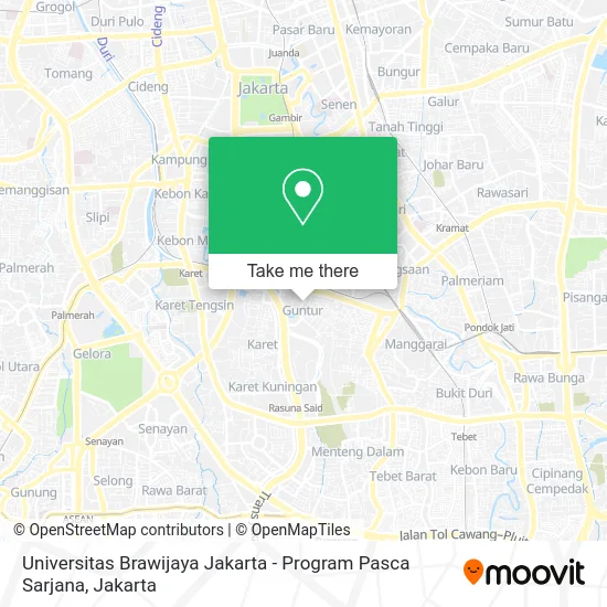 Universitas Brawijaya Jakarta - Program Pasca Sarjana map