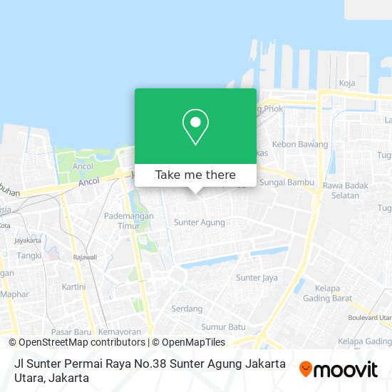 Jl Sunter Permai Raya No.38 Sunter Agung Jakarta Utara map