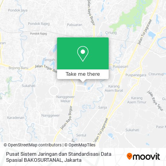 Pusat Sistem Jaringan dan Standardisasi Data Spasial BAKOSURTANAL map