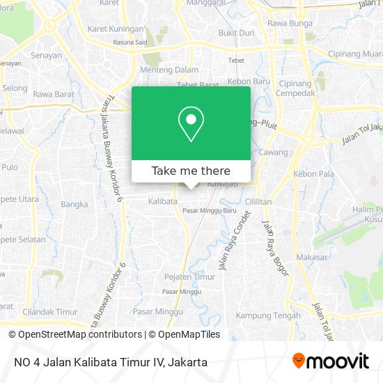 NO 4 Jalan Kalibata Timur IV map