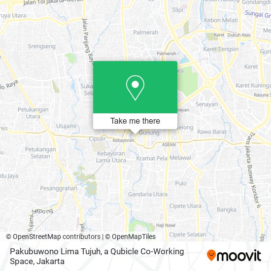 Pakubuwono Lima Tujuh, a Qubicle Co-Working Space map