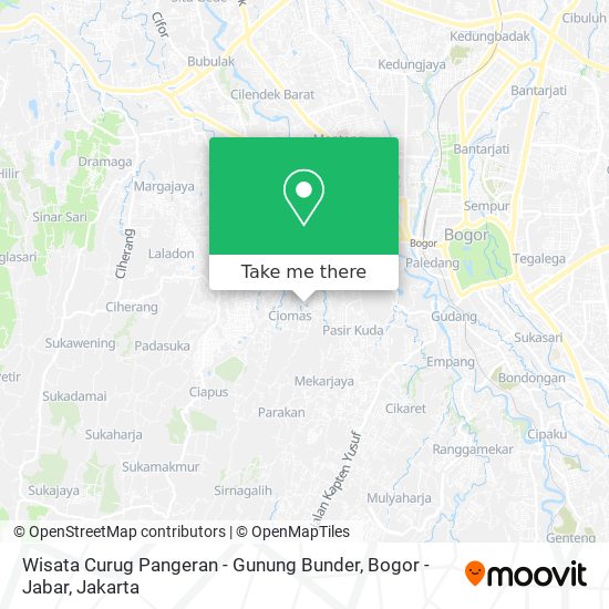 Wisata Curug Pangeran - Gunung Bunder, Bogor - Jabar map