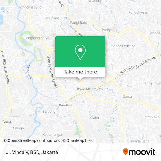 Jl. Vinca V, BSD map