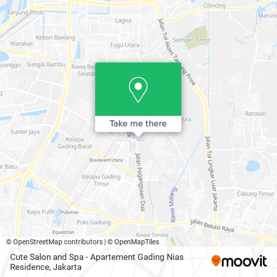 Cute Salon and Spa  - Apartement Gading Nias Residence map