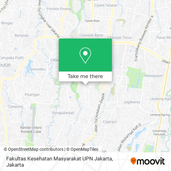 Fakultas Kesehatan Masyarakat UPN Jakarta map