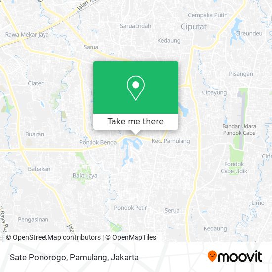 Sate Ponorogo, Pamulang map