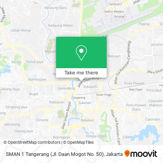 SMAN 1 Tangerang (Jl. Daan Mogot No. 50) map