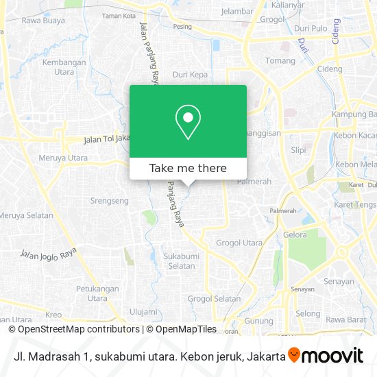 Jl. Madrasah 1, sukabumi utara. Kebon jeruk map