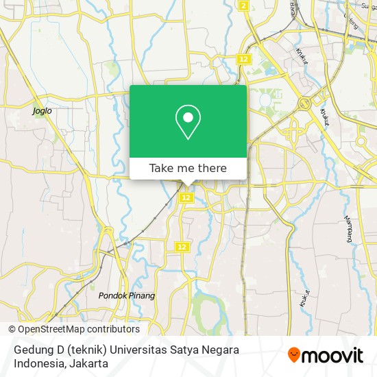 Gedung D (teknik) Universitas Satya Negara Indonesia map