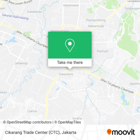 Cikarang Trade Center (CTC) map