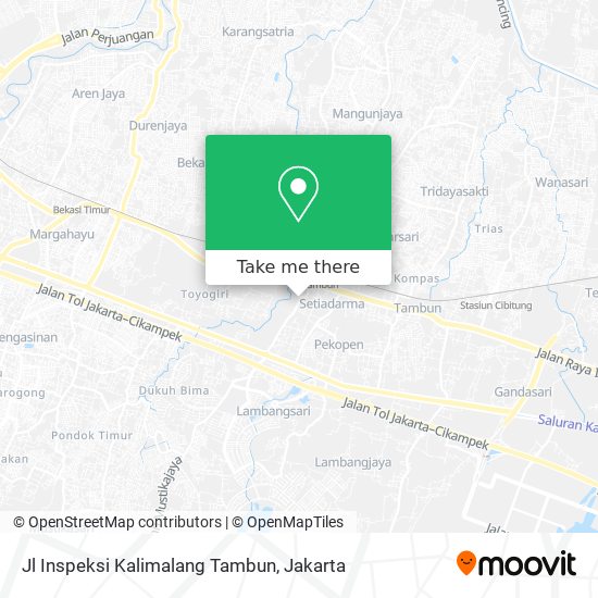 Jl Inspeksi Kalimalang Tambun map