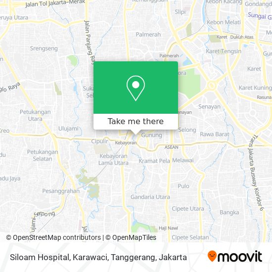 Siloam Hospital, Karawaci, Tanggerang map