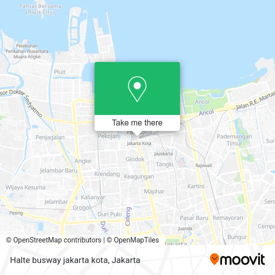 Halte busway jakarta kota map