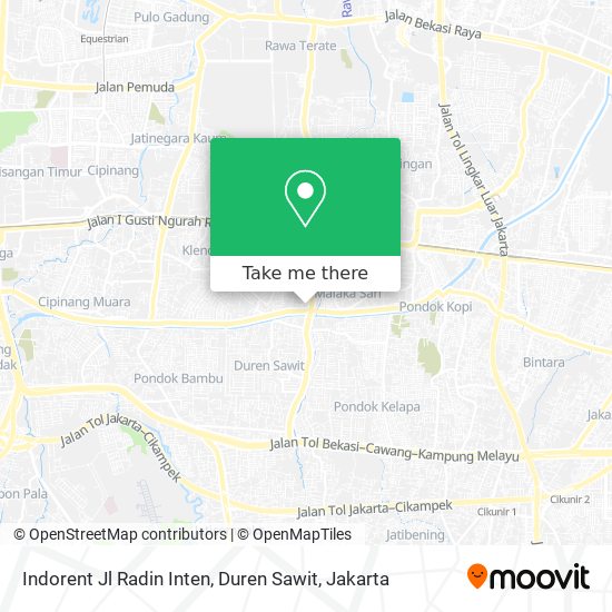 Indorent Jl Radin Inten, Duren Sawit map