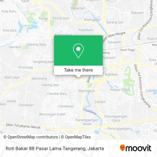 Roti Bakar 88 Pasar Lama Tangerang map