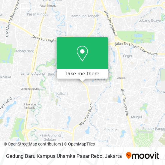 Gedung Baru Kampus Uhamka Pasar Rebo map
