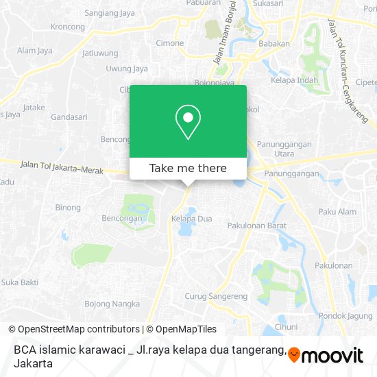 BCA islamic karawaci _ Jl.raya kelapa dua tangerang map
