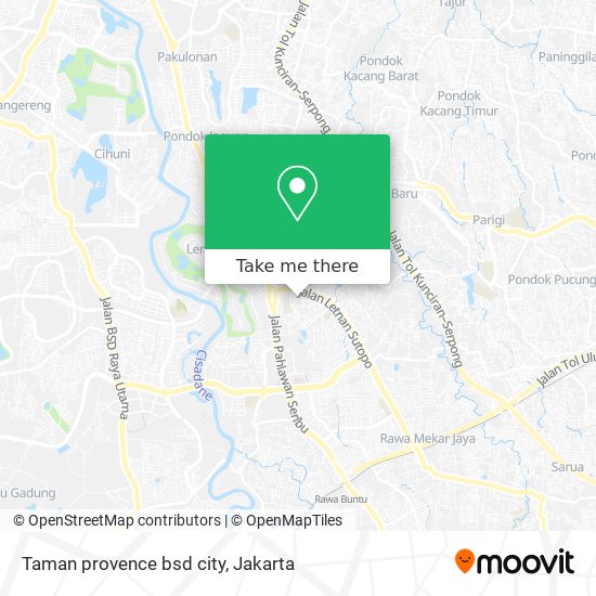 Taman provence bsd city map