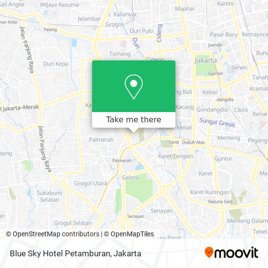 Blue Sky Hotel Petamburan map