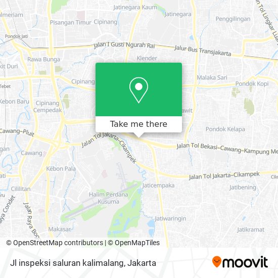 Jl inspeksi saluran kalimalang map