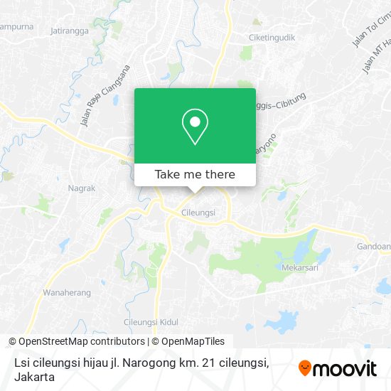 Lsi cileungsi hijau jl. Narogong km. 21 cileungsi map