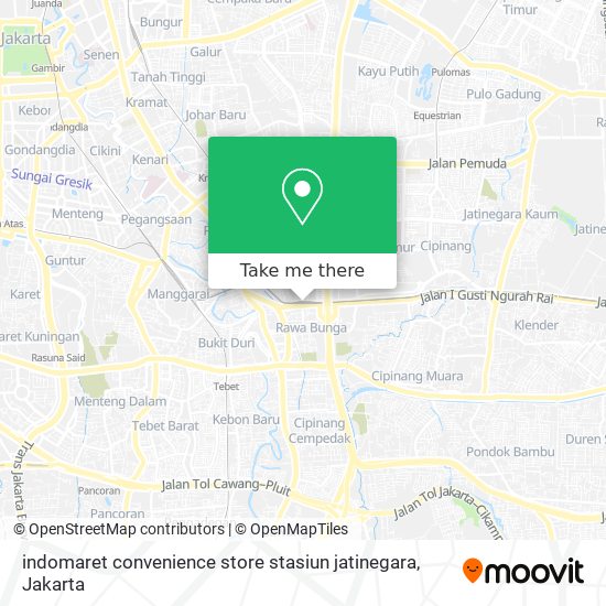 indomaret convenience store stasiun jatinegara map