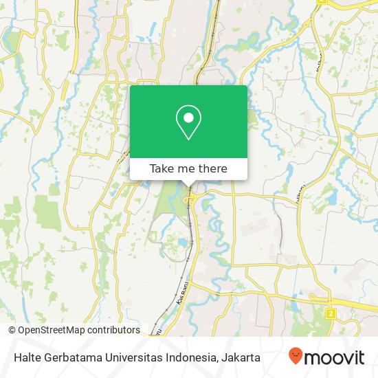 Halte Gerbatama Universitas Indonesia map