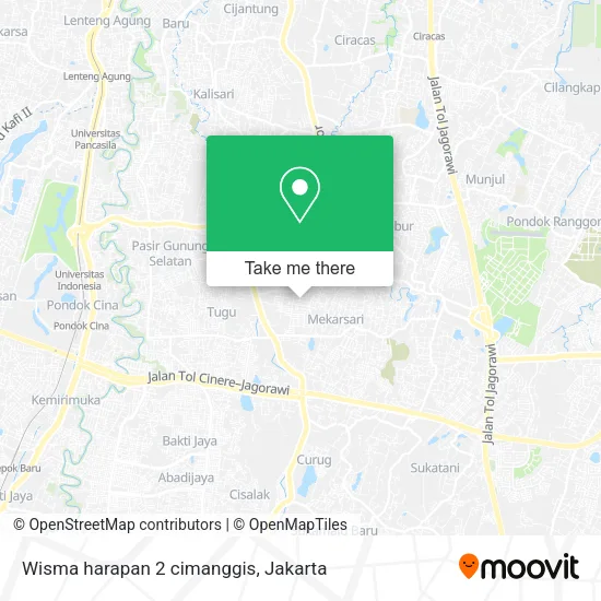 Wisma harapan 2 cimanggis map