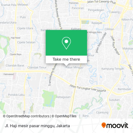 Jl. Haji mesir pasar minggu map