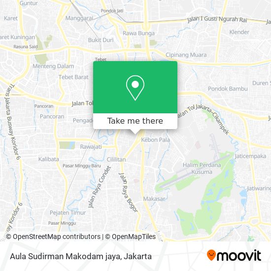 Aula Sudirman Makodam jaya map