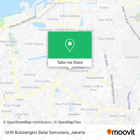 GOR Bulutangkis Balai Samudera map