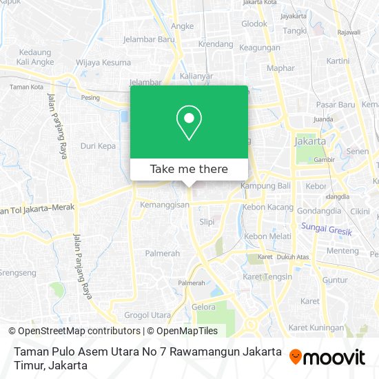 Taman Pulo Asem Utara No 7 Rawamangun Jakarta Timur map