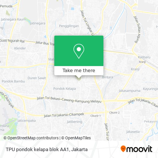 TPU pondok kelapa blok AA1 map