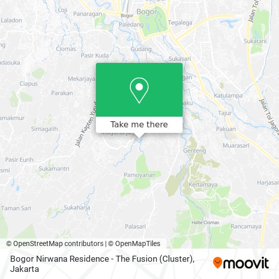 Bogor Nirwana Residence - The Fusion (Cluster) map