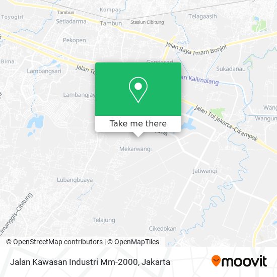 Jalan Kawasan Industri Mm-2000 map