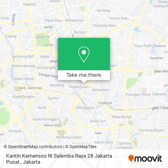 Kantin Kemensos RI  Salemba Raya 28 Jakarta Pusat. map