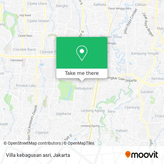 Villa kebagusan asri map