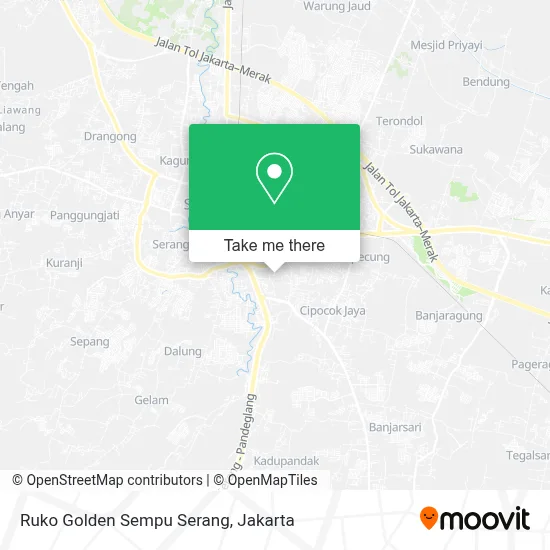Ruko Golden Sempu Serang map