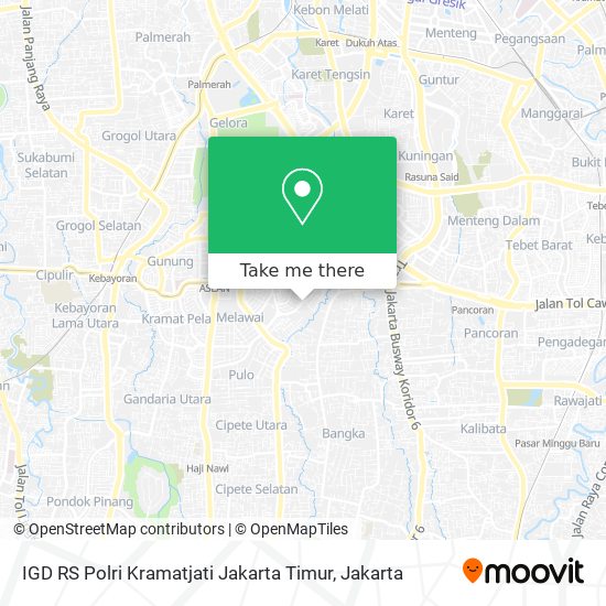 IGD RS Polri Kramatjati Jakarta Timur map