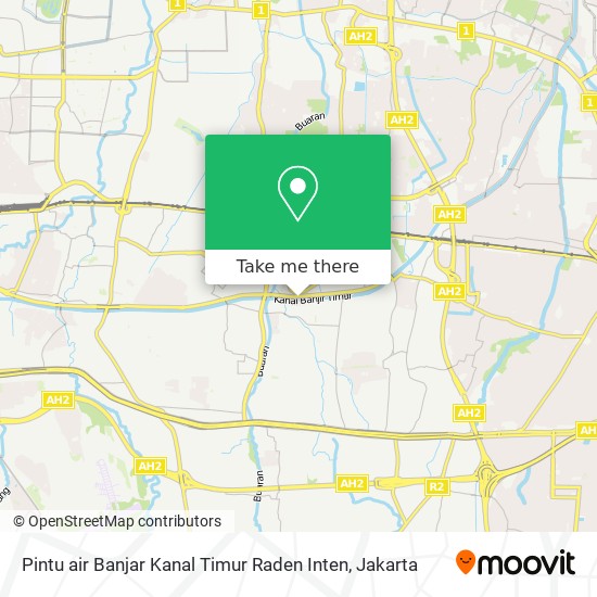 Pintu air Banjar Kanal Timur Raden Inten map