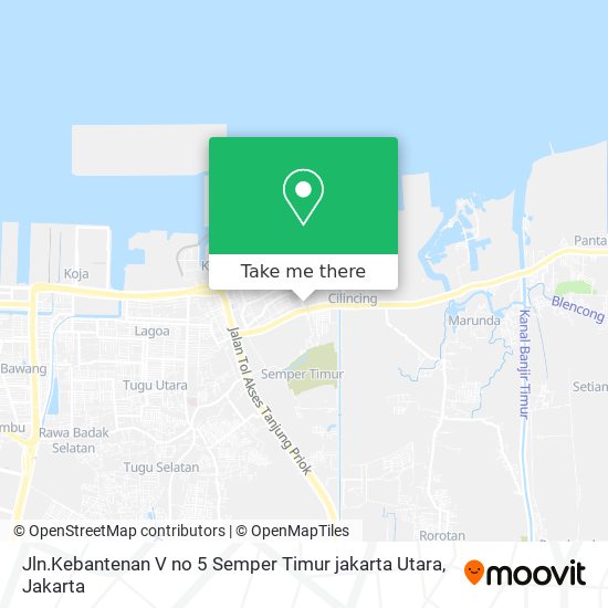 Jln.Kebantenan V no 5 Semper Timur jakarta Utara map