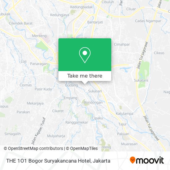 THE 1O1 Bogor Suryakancana Hotel map